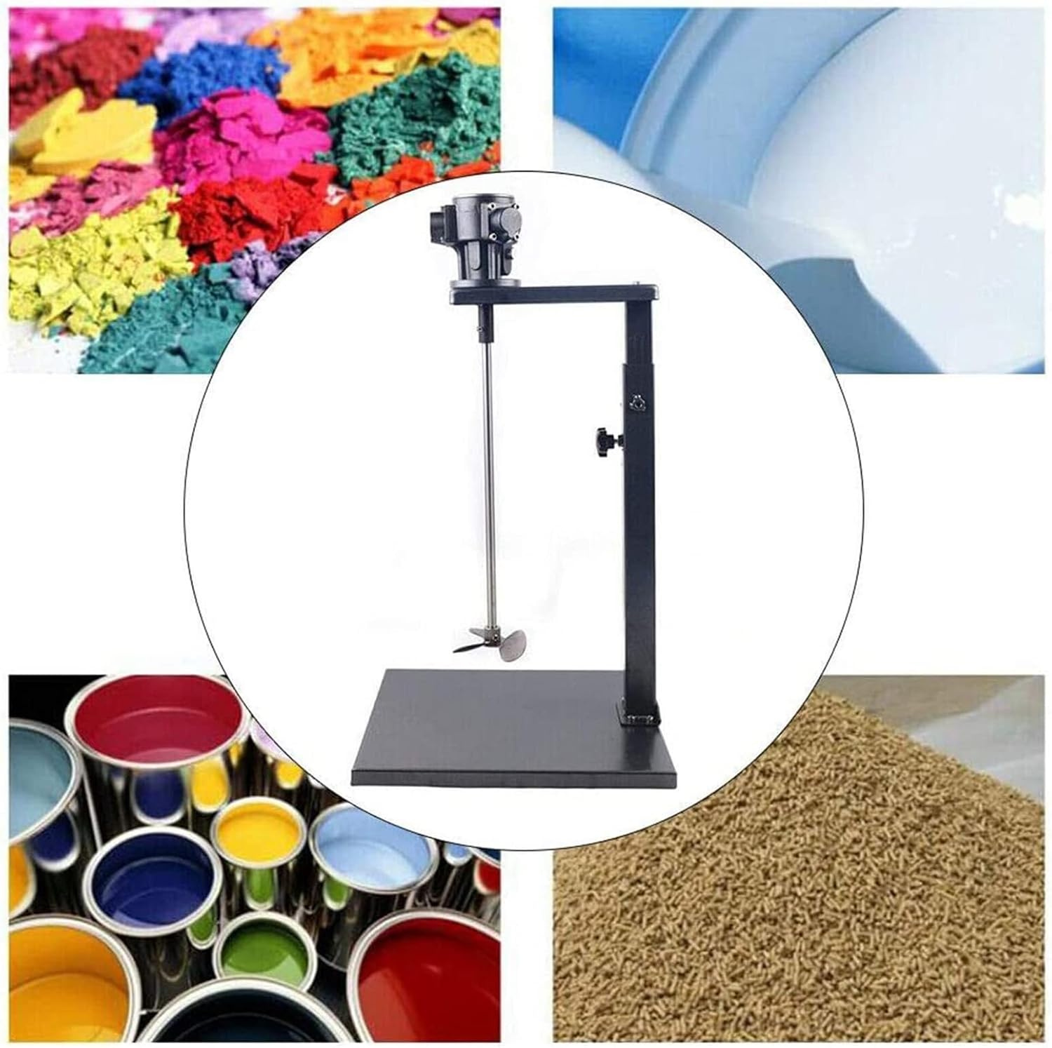 Desktop Vertical Air Mixer,Pneumatic Paint Mixer Machine,5 Gallon/20L Manual Lift Paint Stirrer,Ink Mixing Machine for Mixing