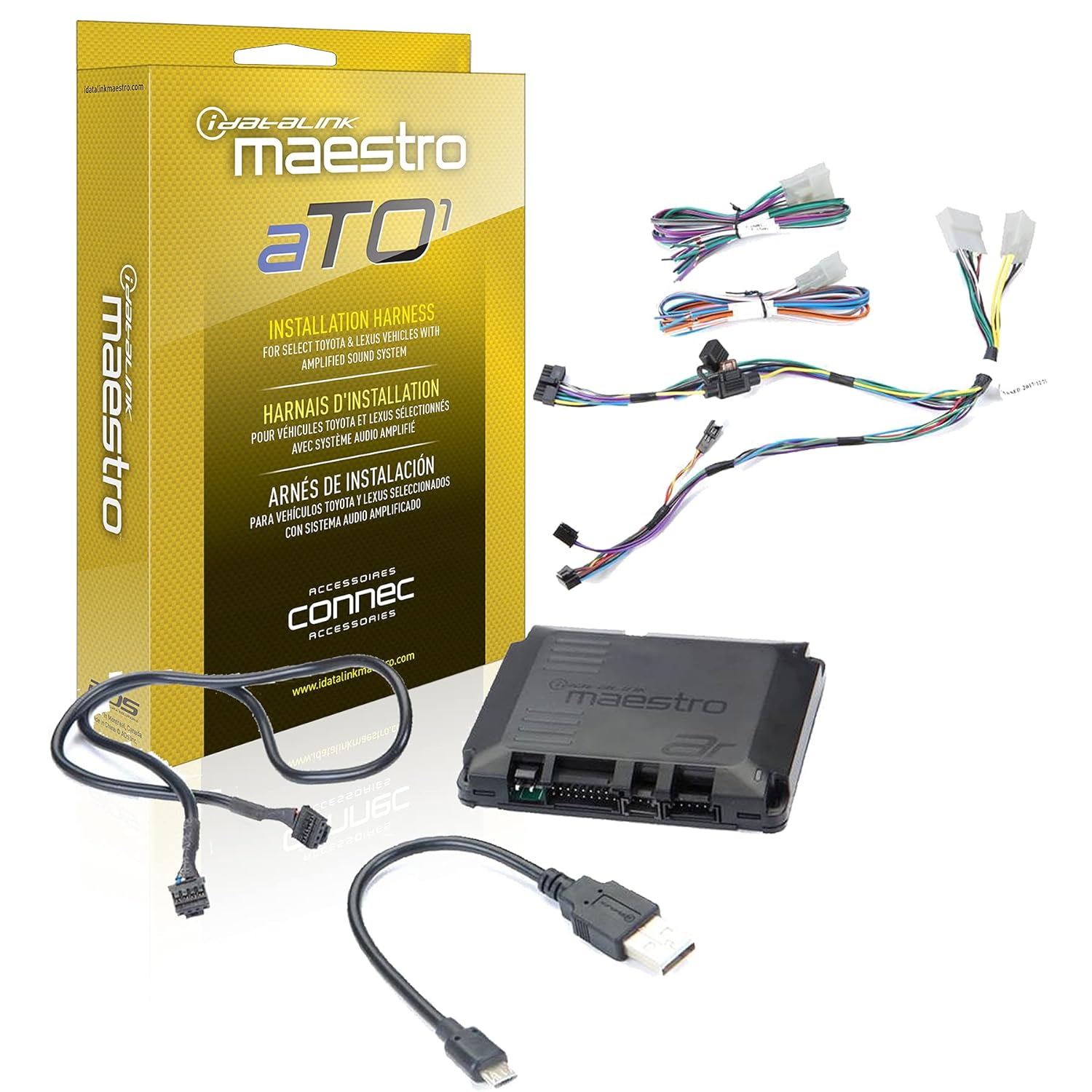 Idatalink Maestro ADSMAR Maestro AR Amplifier Replacement Module Bundled with + (1) iDatalink HRNARTO1 Harness Compatible with select Toyota and Lexus vehicles with premium sound systems