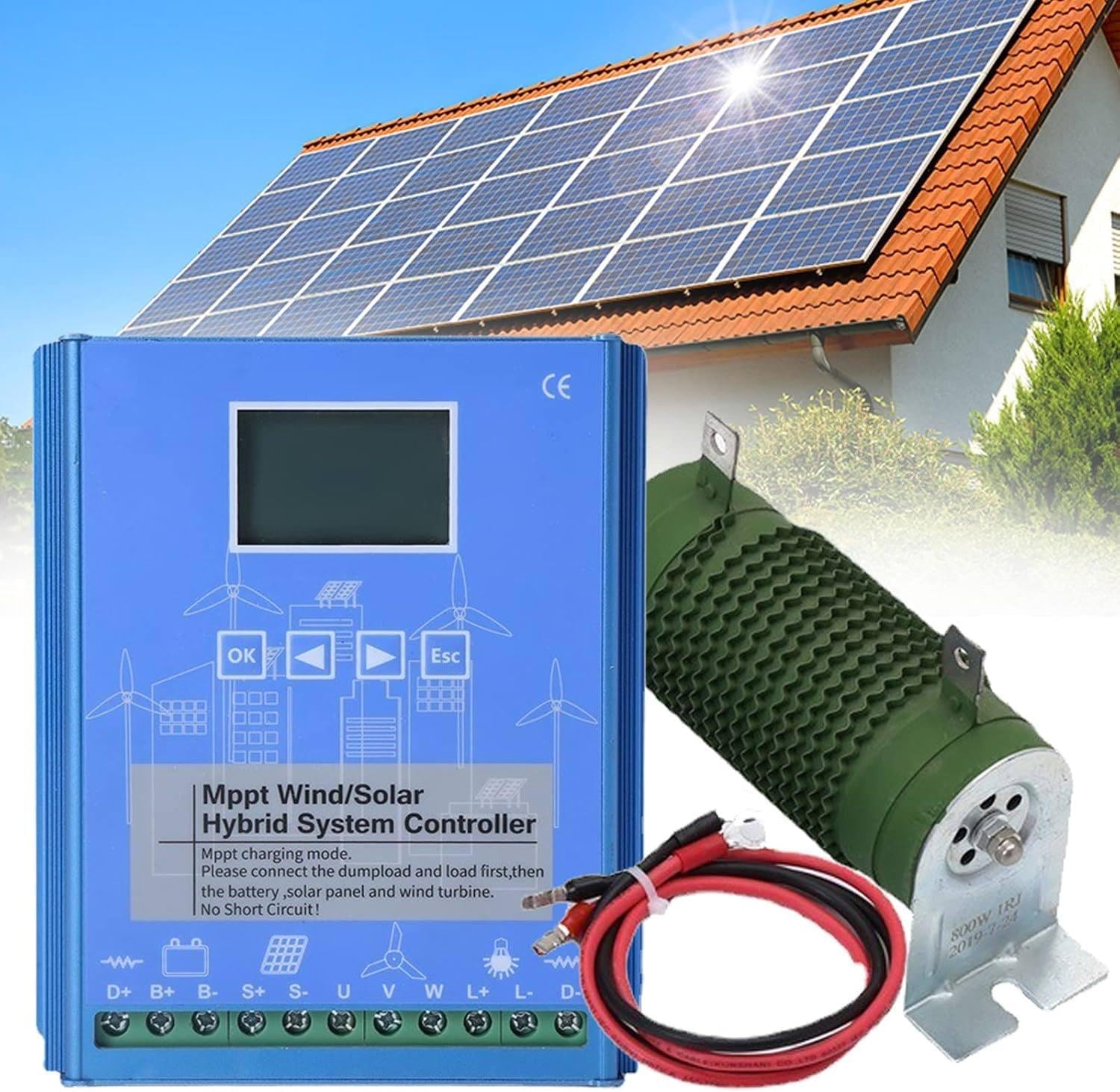 12/24v/48v Battery off Grid Controller,Mppt Charge Boost Controller for Wind Turbines,Solar Panels,Wind Solar,Wind Solar Hybrid Charge Controller,48V-6000W
