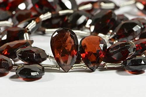 garnet faceted 2 beads natural jewelry making supplies 11x8x5mm to 10.5x7.7x5mm