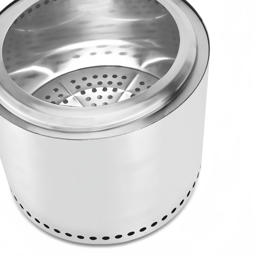 Stainless Steel Fire Stove Smokeless Fire Pit Wood Burning Lightweight Fireplace Weight 15lb Outdoor Activity Stove Ideal for 2-3 People