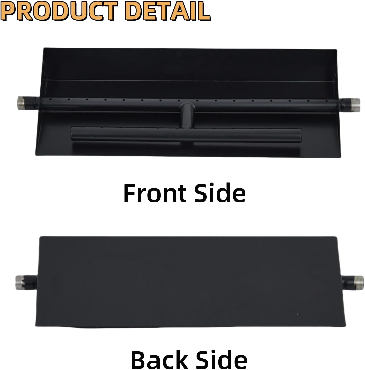 18 Inch Square Gas Fireplace Burner Pan, Outdoor Firepit Kit for Natural Gas and Propane, Fit for Backyard Patio, Gas Fire Pit Insert, Propane Fire Pit Kit