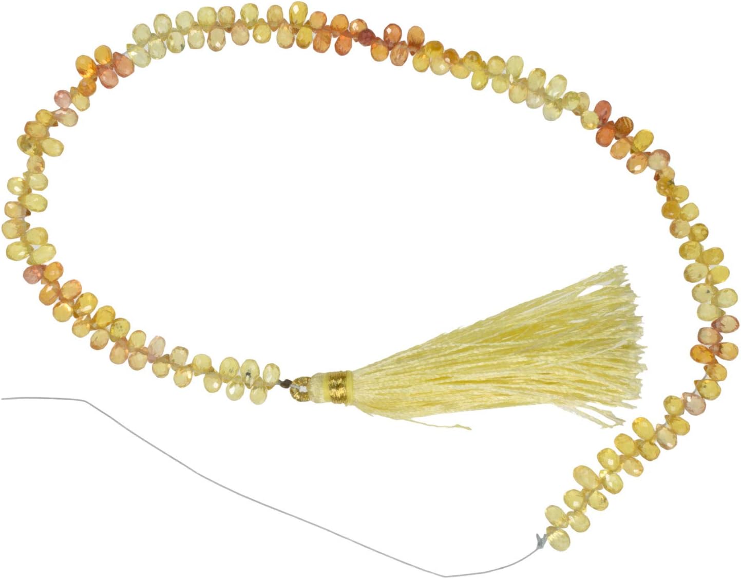 uGems Yellow Sapphire Shades Beads for Expert Stringers Songea 3mm-5mm Very Tiny 9 Inch