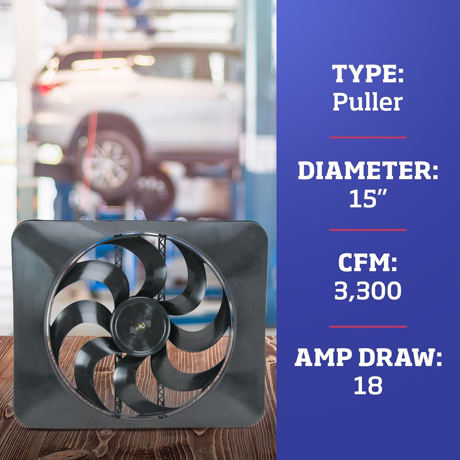 Black Magic Xtreme Direct-Fit Electric Fan for 2003-2008 Dodge Ram with Variable Speed Controller, Puller Fan for V6 and V8 Engines (183), Car Accessories, 15 Inches