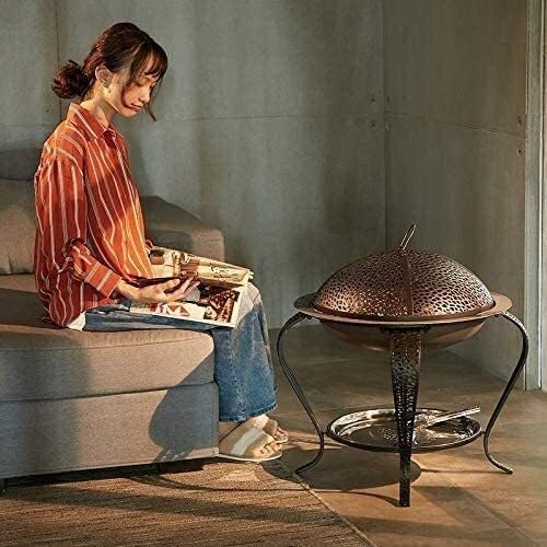 BBQ Grill Outdoor Fire Pits Outdoor Wood Burning Fire Pits Outdoor Garden Terrace Heater Charcoal Barbecue Stove Brazier Portable Barbecue Charcoal Heating with Cover BBQ Cooking for Ou