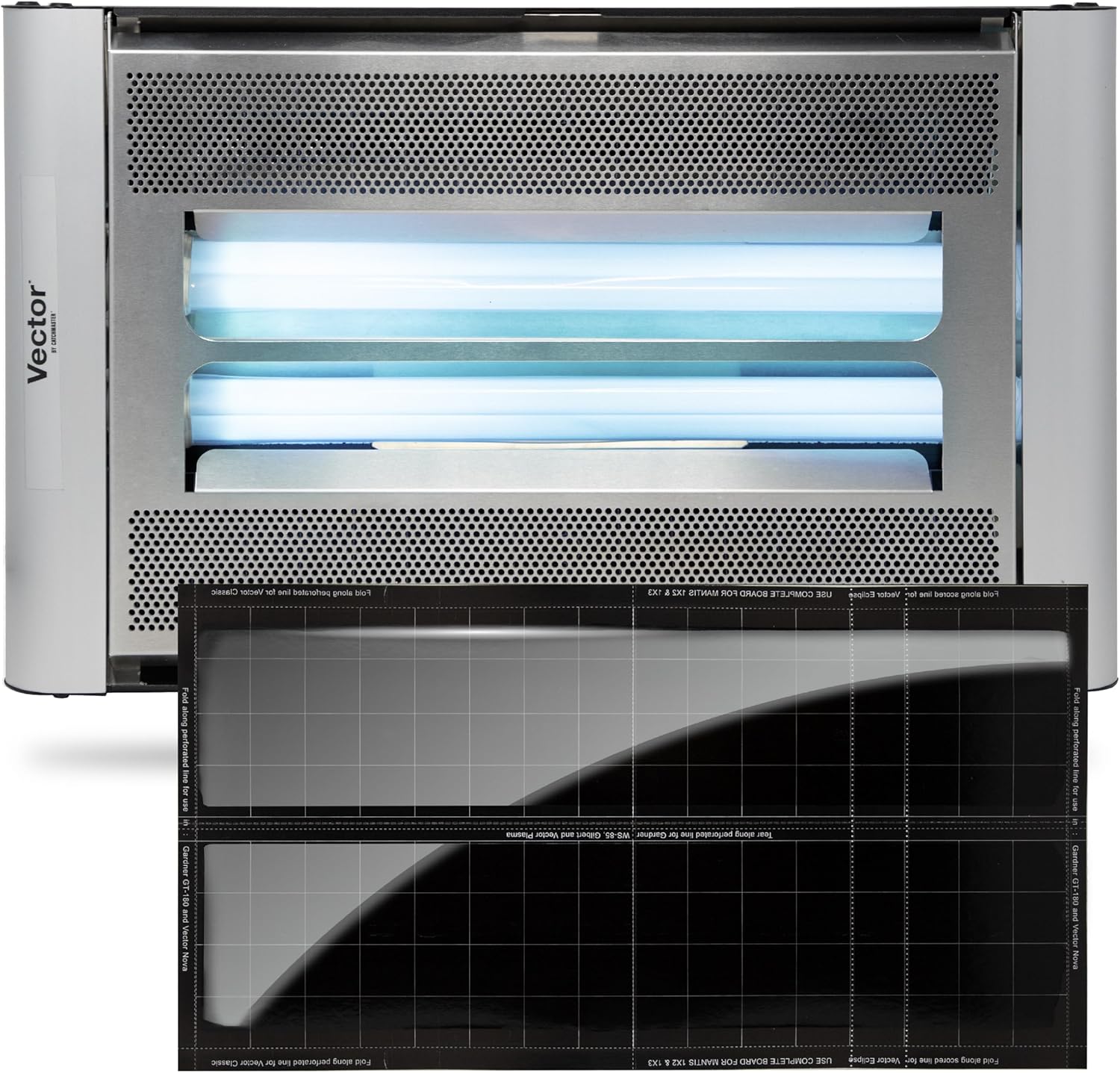 Catchmaster Vector Plasma Screened UV Light Fly Traps Silver, Gnat Traps for House Indoor, Shatterproof Bulbs, UV Lamp Insect Killer, Bug Catcher for Commercial Kitchen, Warehouse & Restaurants