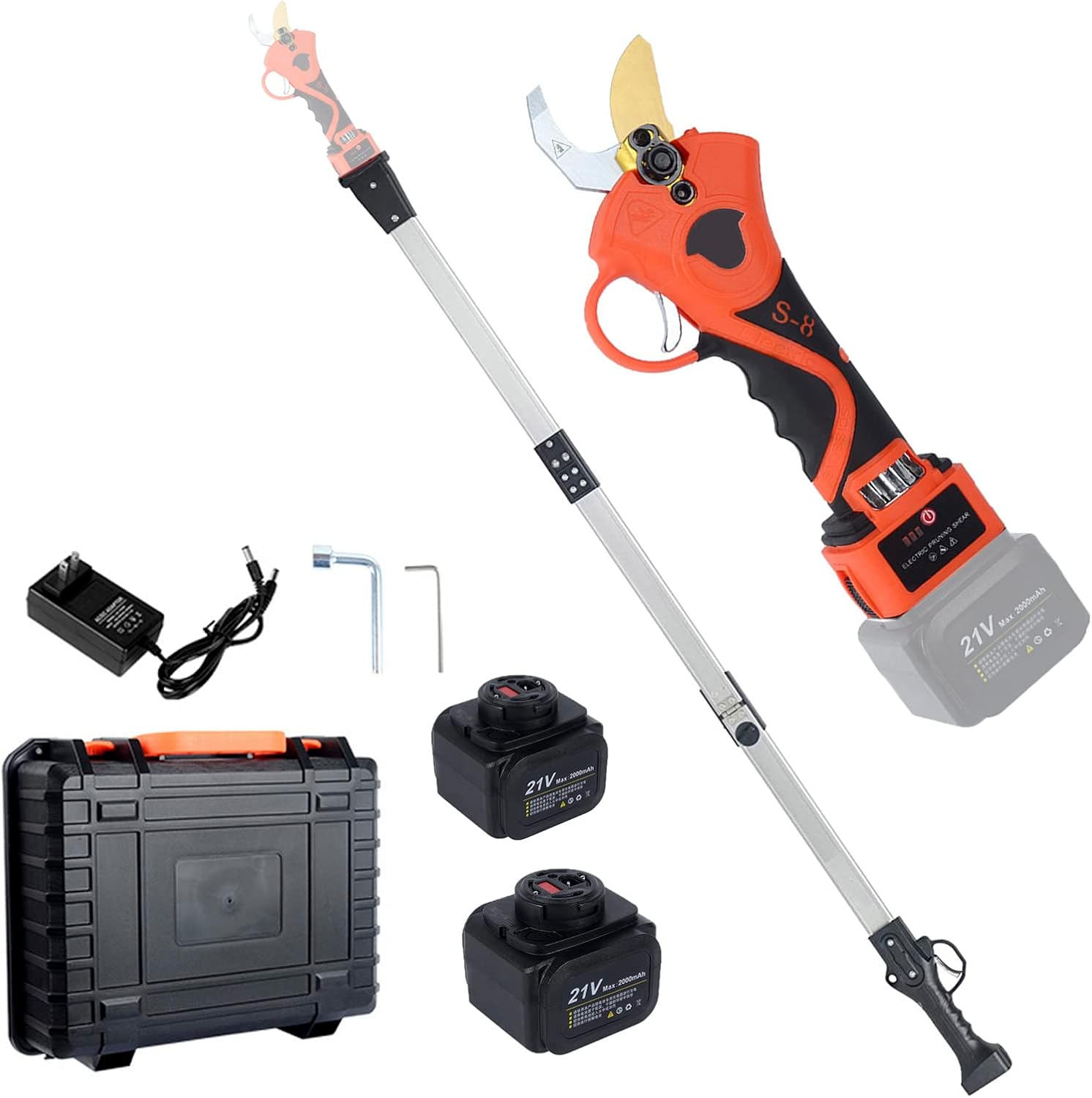 Electric Pruning Shears Professional Cordless Tree Branch Pruner with 190cm/75