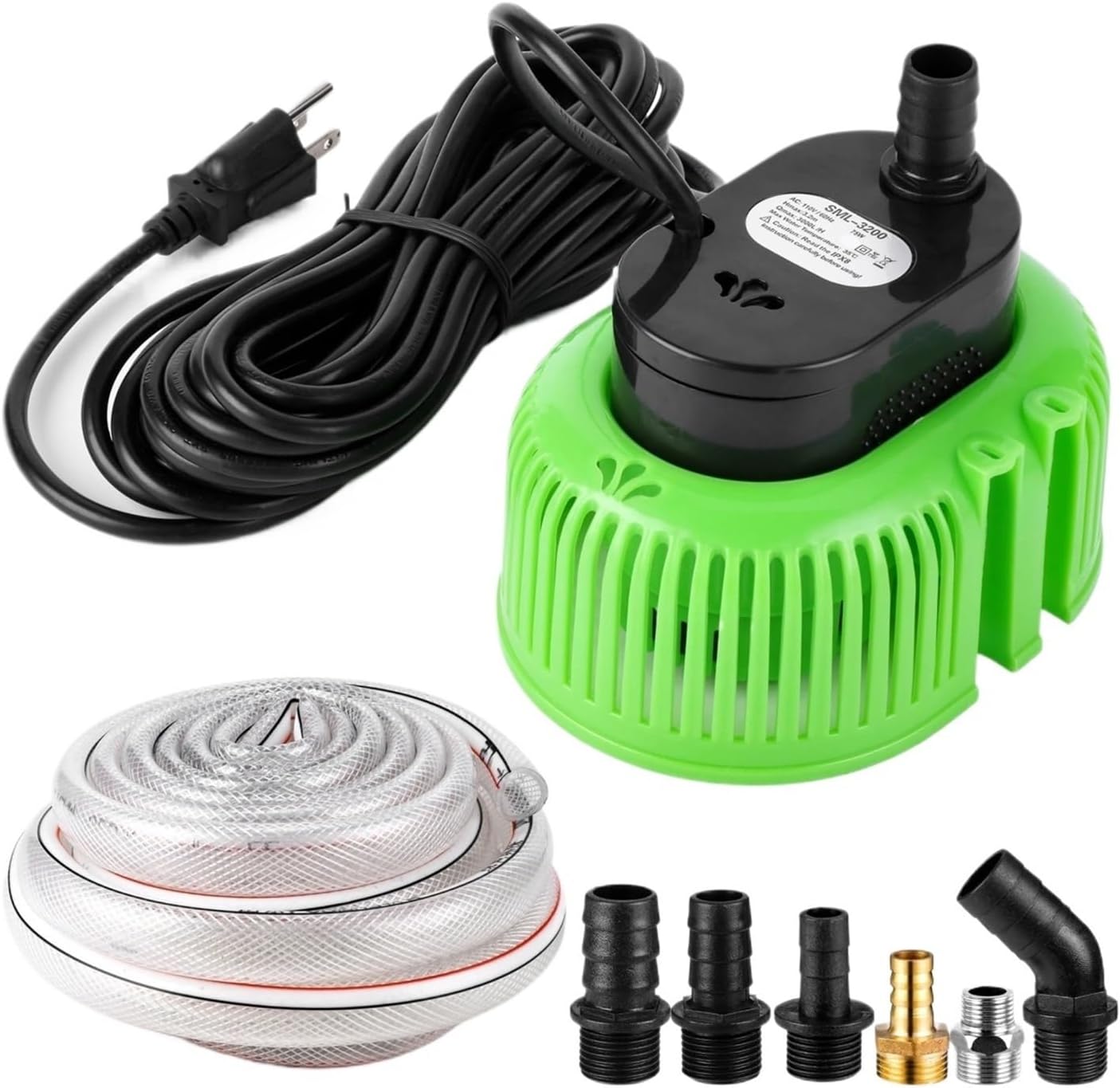 Adjustable Small submersible pump Submersible Pool Draining Pump With 16-foot Drain Hose And 25ft Power Cord