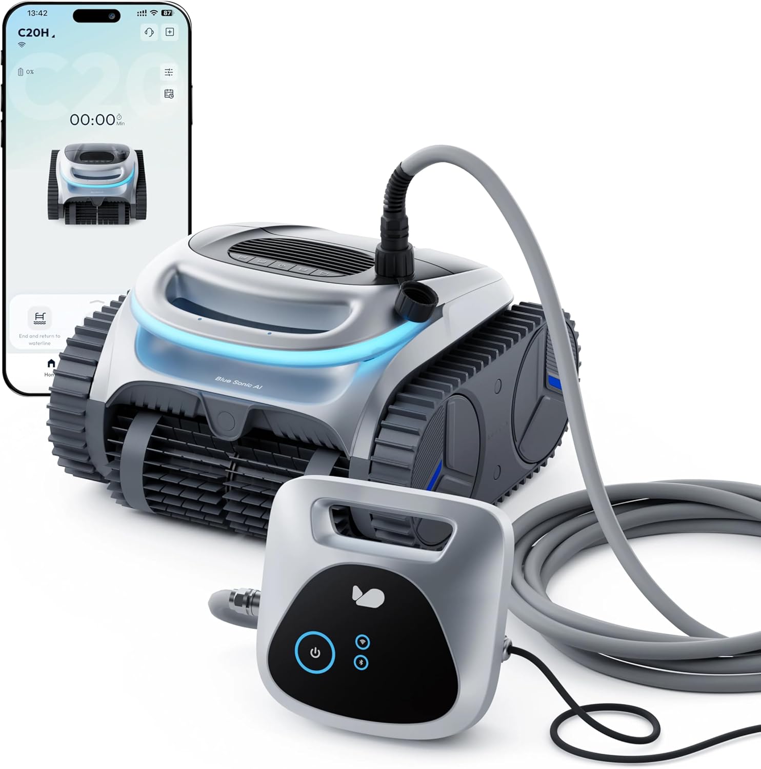Robotic Pool Cleaner, Cordless Pool Vacuum Robot