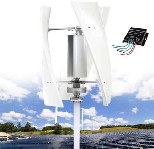 12000W Silent Vertical Wind Turbine Generator for Home - High-Efficiency Magnetic Levitation, Horizontal Blades, Complete Kit with Controller for Renewable Energy Solutions