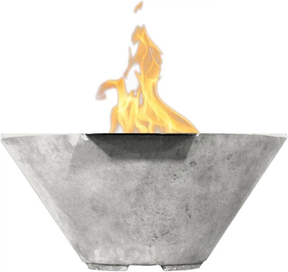 Lakeview Outdoor Designs Scape Key 32 1/2 Inch Square GFRC Concrete Propane Fire Bowl in White