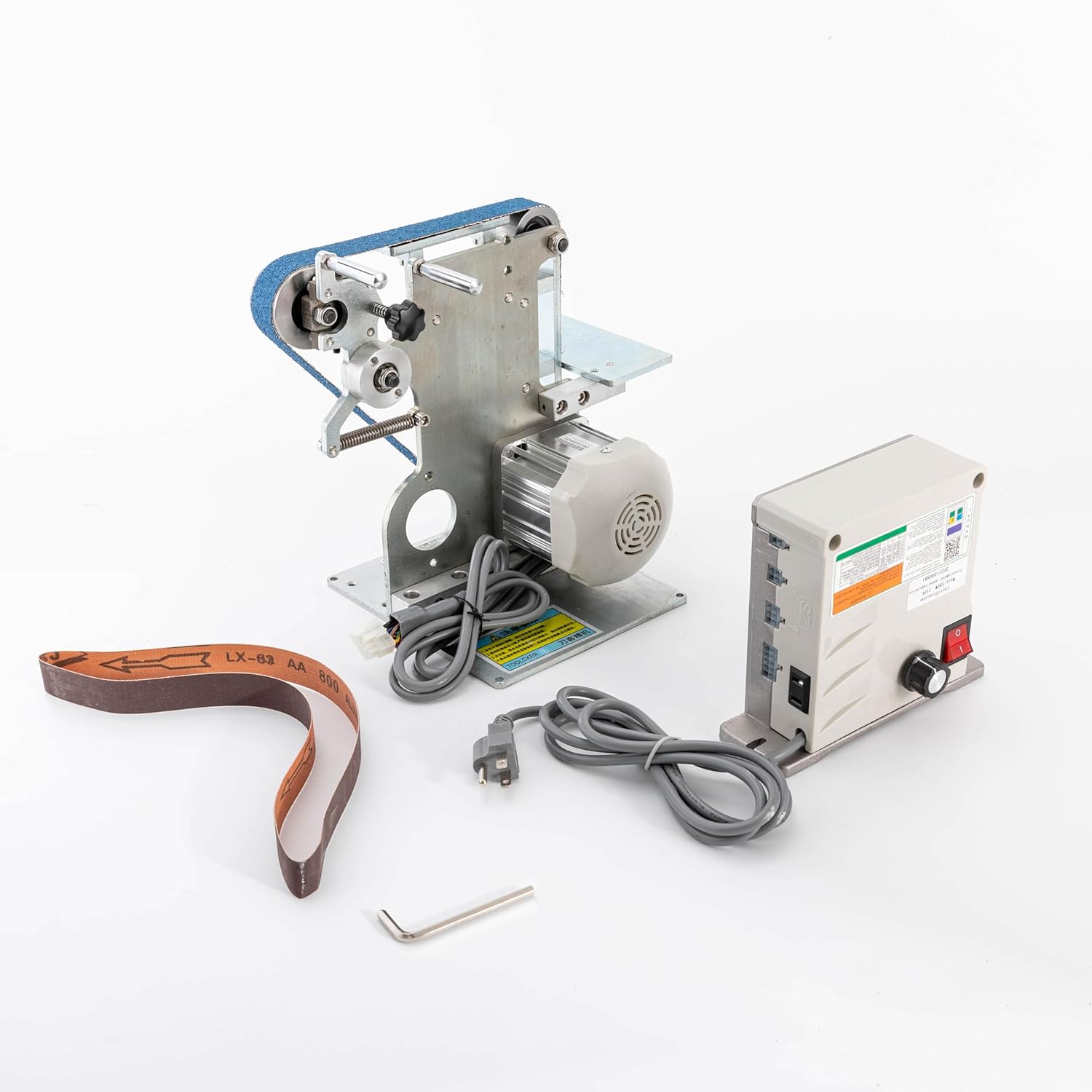 Belt Sander 550W 0.8HP Electric Belt Grinder Machine 30'' x 1'' DIY Desktop Abrasive Belt Machine 6000 RPM Vertical Horizontal Belt Polisher Sharpener Grinder Belt Machine