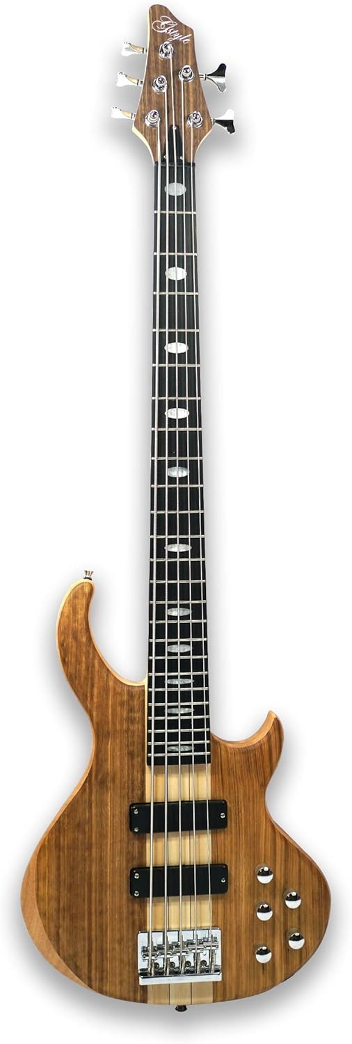 TARIO 5 String Electric Bass Guitar Millettia Laurentii+Okoume body maple neck