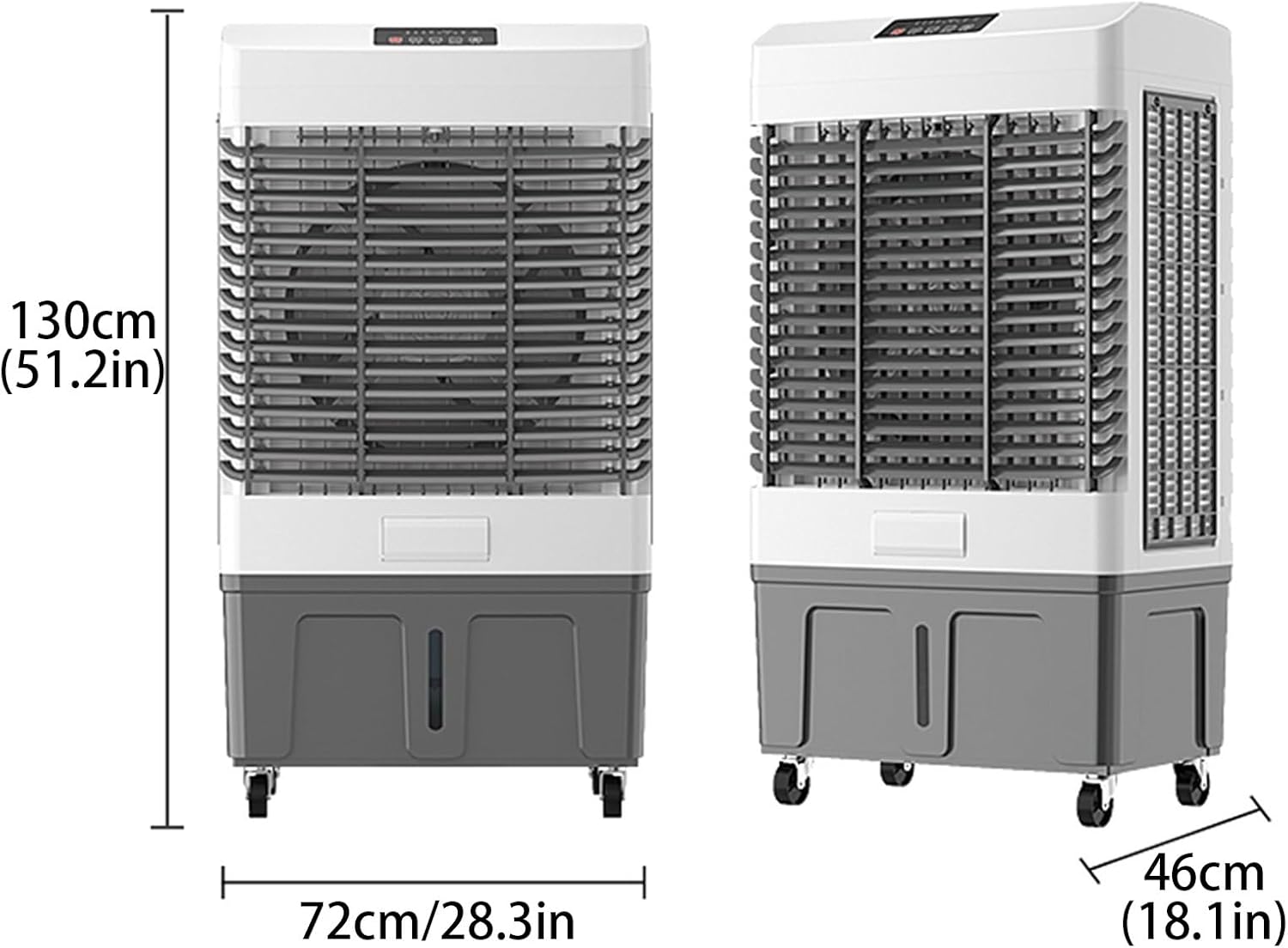 Dual Tank Air Cooler, Portable Air Conditioner with Timer and 4 Ice Packs, 3-Speed Evaporative Cooler for Office Reception Room