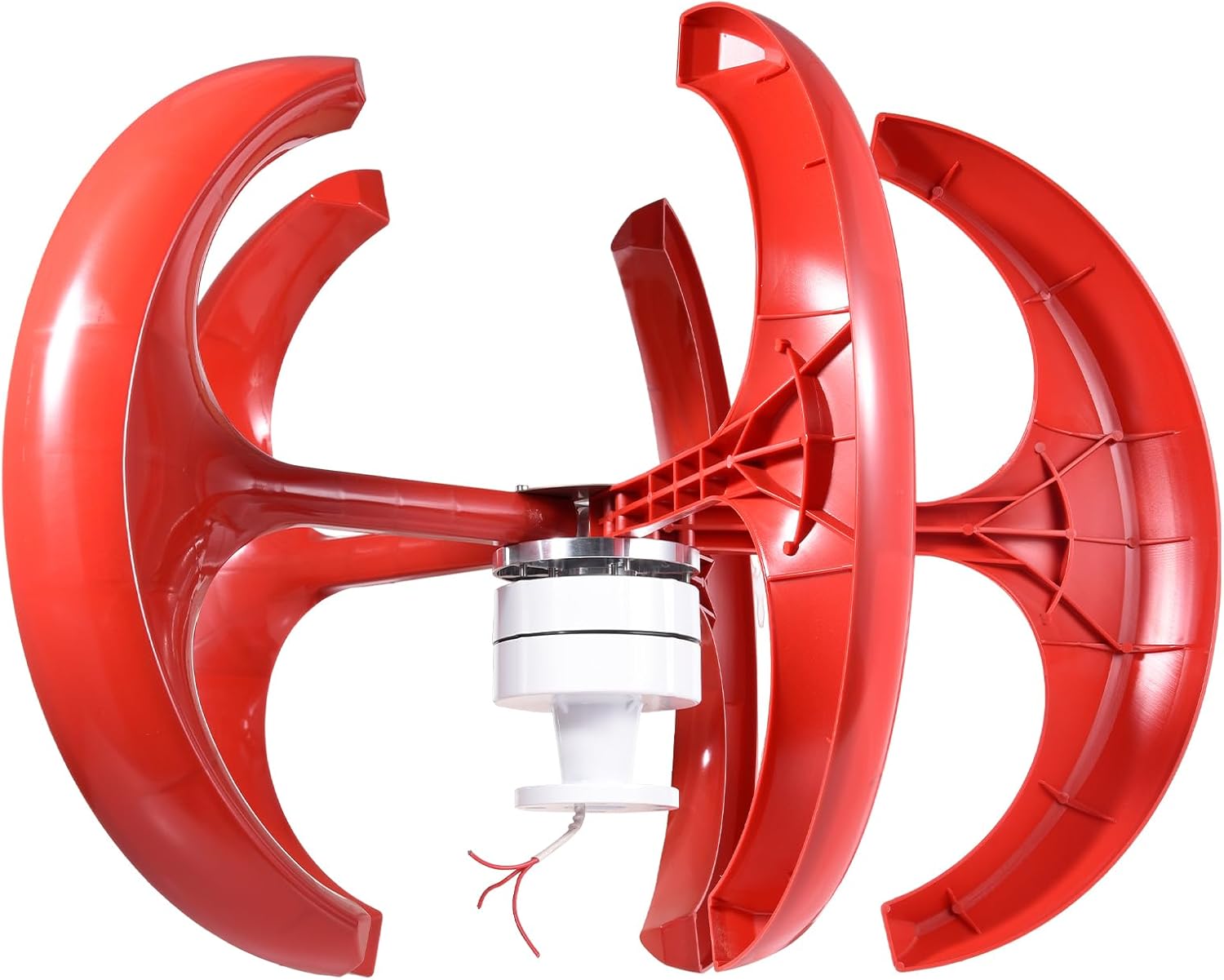 Home Wind Turbine, Adjustable Speed Wind Turbine with Controller, Flange Plate, 12 V/24 V Windmill Generator Kit, 1200W, 5 Leaves for RV, Street Lighting