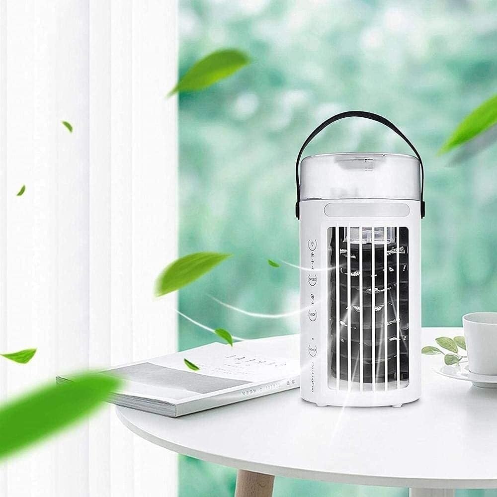 Portable Mini Air Cooler, Mini Portable Air Conditioner 3in1 Personal Air Conditioner Fan Humidifier Purifier
