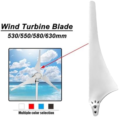DIY Wind Turbine Blades 3-Pack with Hub & Cover, 580/630mm Accessories for 3-Blade Horizontal Wind Turbines & Small Windmills - Enhance Renewable Energy Projects