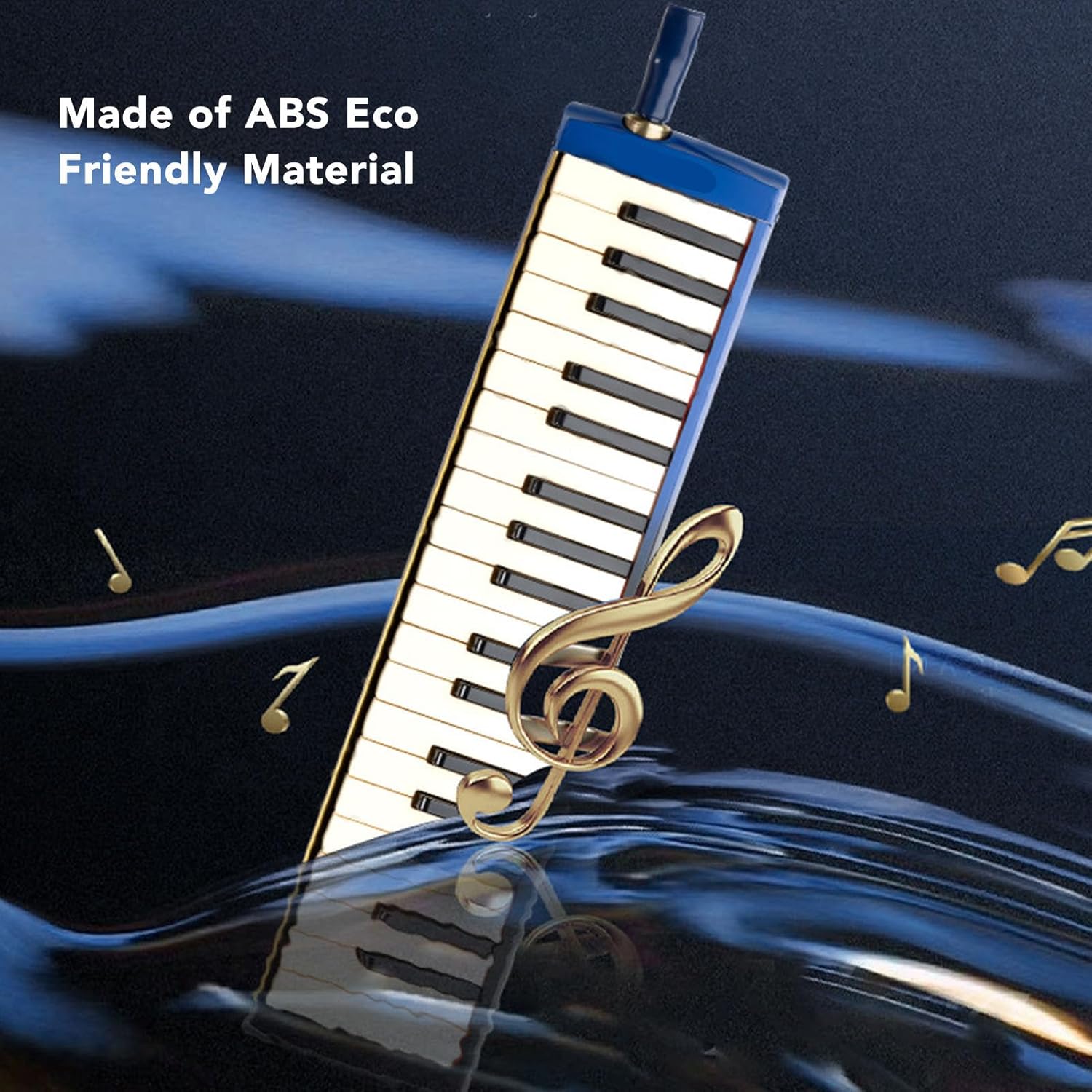 37 Key Melodica Instrument, Black Professional Grade 37 Keys Melodica Musical Air Piano Keyboard for Kids Beginners Adults, Long Lasting ABS Material with Storage Bag