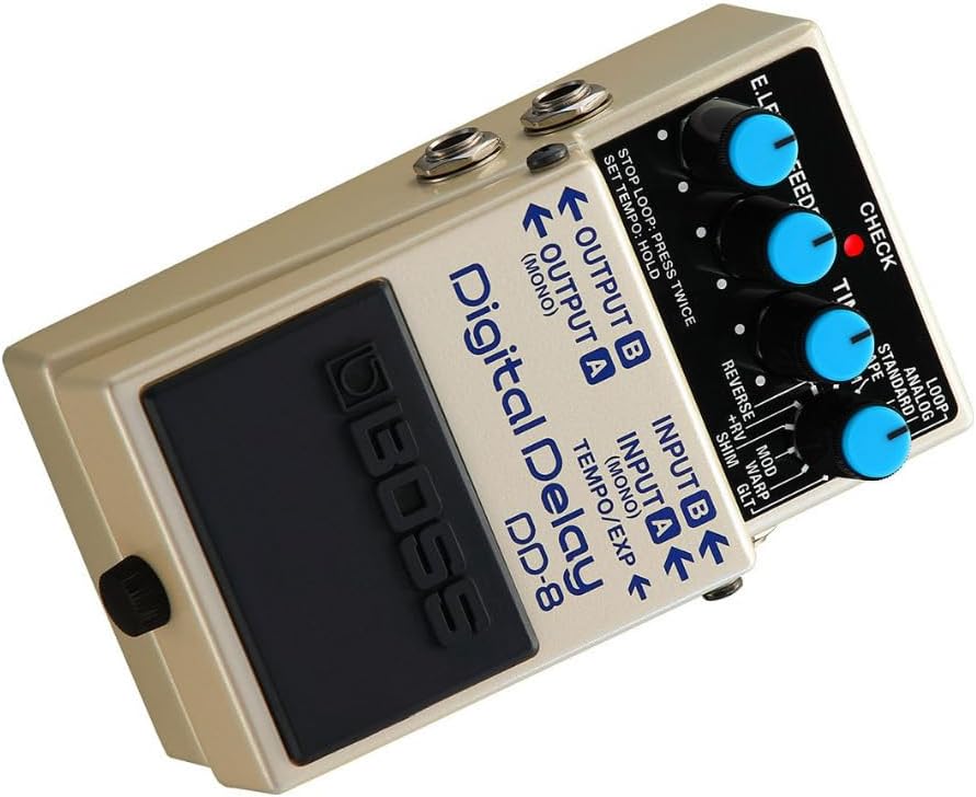 BOSS DD-8 Eleven Modes Full Stereo I/O Support Built-In Looper Three Delay Types External Control Support Compact Digital Delay Pedal