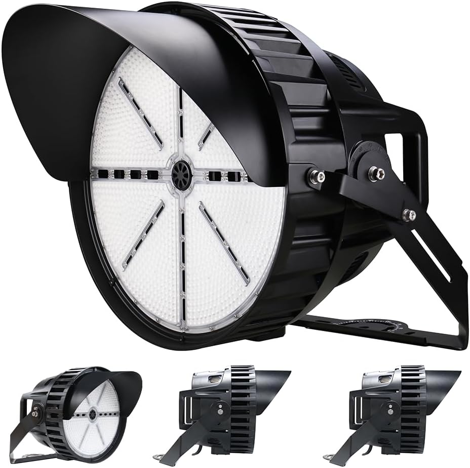 277-480V LED Stadium Light 5000K, 750W/600W/450W Adjustable, IP65 Waterproof, 0-10V Dimmimg Arena Light, 113235LM Outdoor Flood Light (2500W Metal Halide Eq.) UL DLC Listed