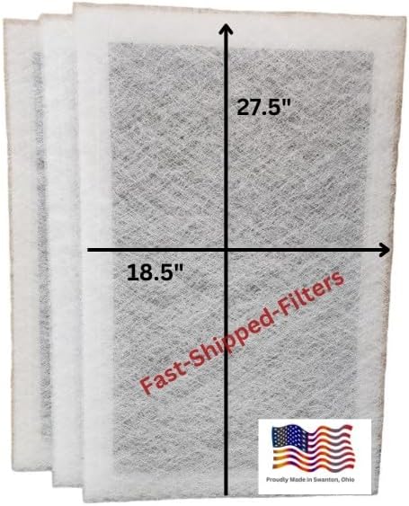 Fast-Shipped-Filters 3 Pack 20x30 Replacement Filter Pads Compatible with Dynamic Air Cleaner 20x30 Refill White
