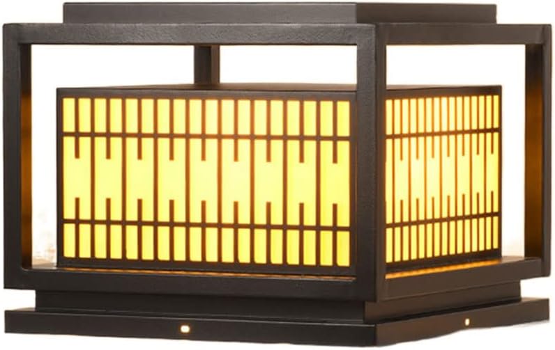Post Light Fixture Outdoor Courtyard Fence Column Lamp IP54 Waterproof E27 Base Pier Mount Vintage Post Lamp for Door Post Lamp Villa Square Fence Outdoor Column Lamp
