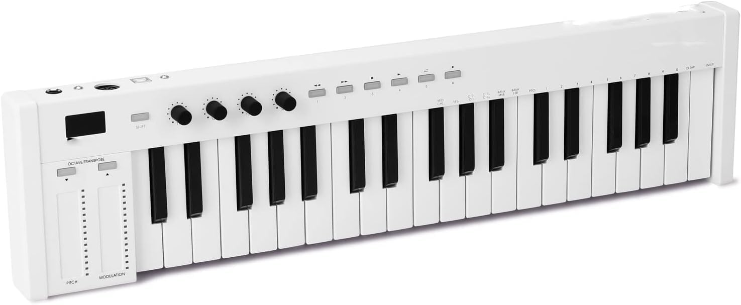 Keyboard Piano, 37-Keys Multi-funcation MIDI Keyboard Portable Electronic Piano Digital Orchestrations Keyboard Musical Instrument