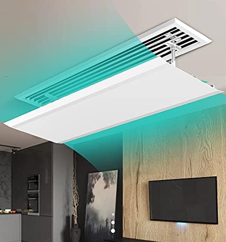 Air Deflector for Air Conditioner, Adjustable Air Deflector, Air Conditioning Vent Cover Windshield Cold Wind Baffle for Home Office, Central A/C Units, White