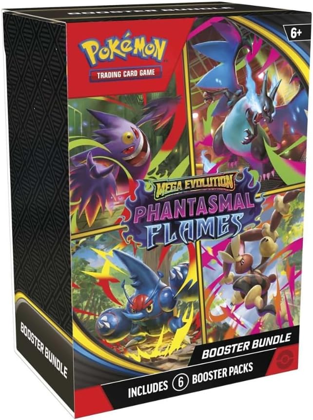TCG Phantasmal Flames Booster Bundle, 6 Packs per Box, 10 Cards per Pack, Factory Sealed, New