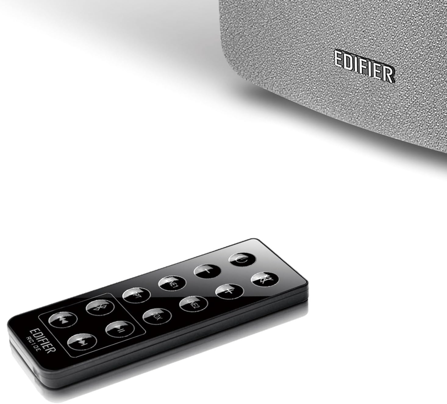 Edifier R1280DB Powered Bluetooth Bookshelf Speakers - Optical Input - Wireless Studio Monitors - 4 Inch Near Field Speaker - 42w RMS - Wood Grain (White)