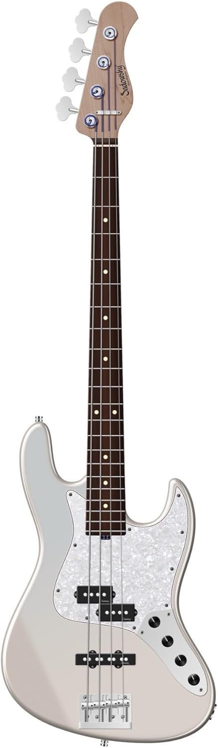 Sadowsky MetroExpress Hybrid P/J Bass Guitar - Solid Champagne Metallic, Morado Fingerboard