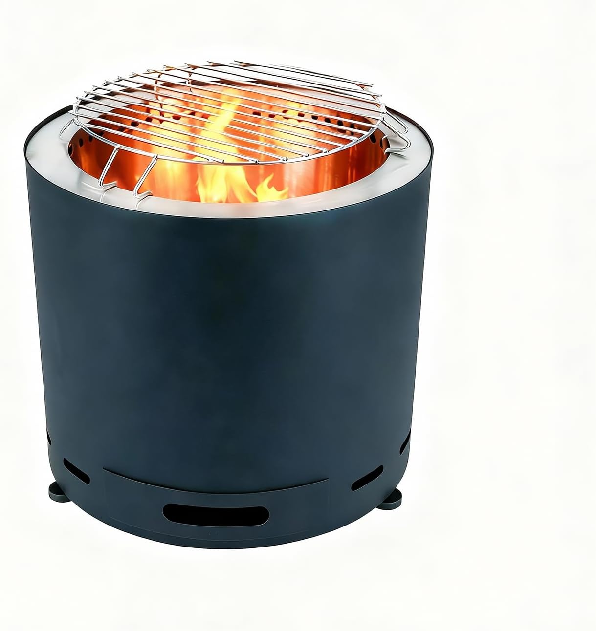 Smokeless Fire Pit for Outside, 15 Inch Portable Wood Burning Fire Pit with Carry Bag, Suitable for for Garden Backyard Deck Camping Beach