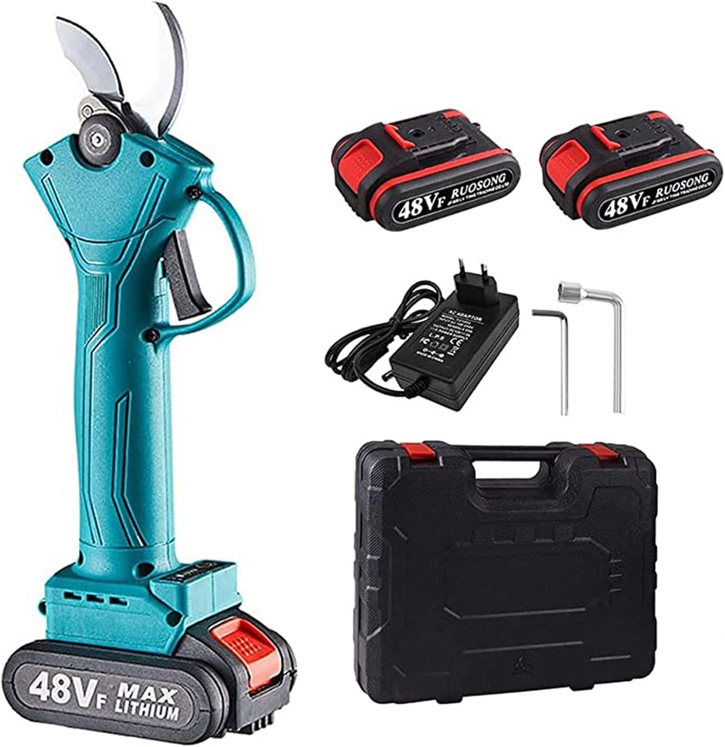 Cordless Electric Pruning Shears,Tree Branch Pruner,Electric Pruning Shears,Electric Scissors,Cutting Diameter 30mm with Lithium Batteries,Garden Tree Trimmer,2*Battery, 1*battery