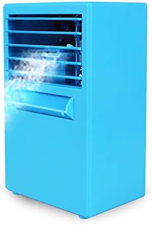 Mini Air Conditioners, Personal Mini Air Conditioner with 3-Speed, Evaporative Air Cooler, Portable Ac Unit Fan for Room, Bedroom, Office (Color : Blue)