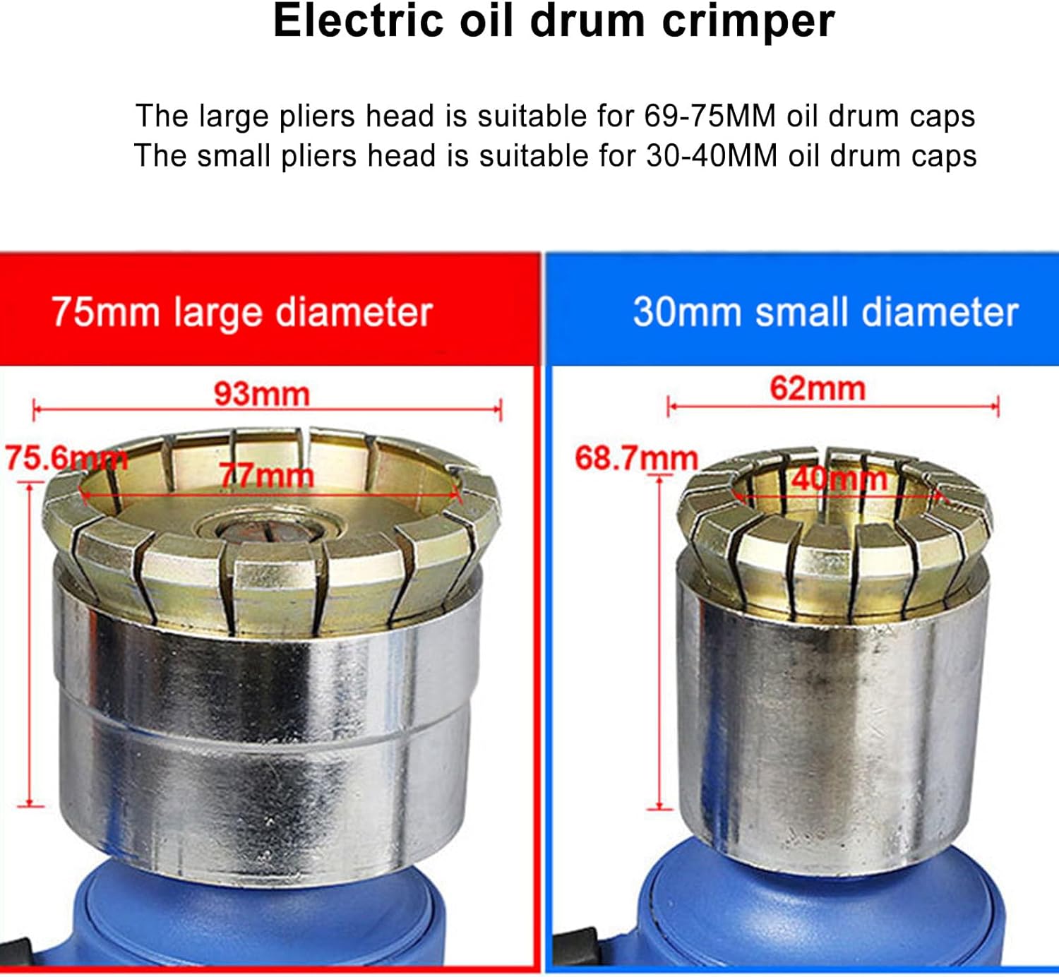 200L Air-Driven Oil Barrel Sealing Tool - Manual Crimper for 53 Gallon Drums, 35mm & 70mm Cap Sealer, Efficient Oil Crimping Machine for Leak-Proof Sealing