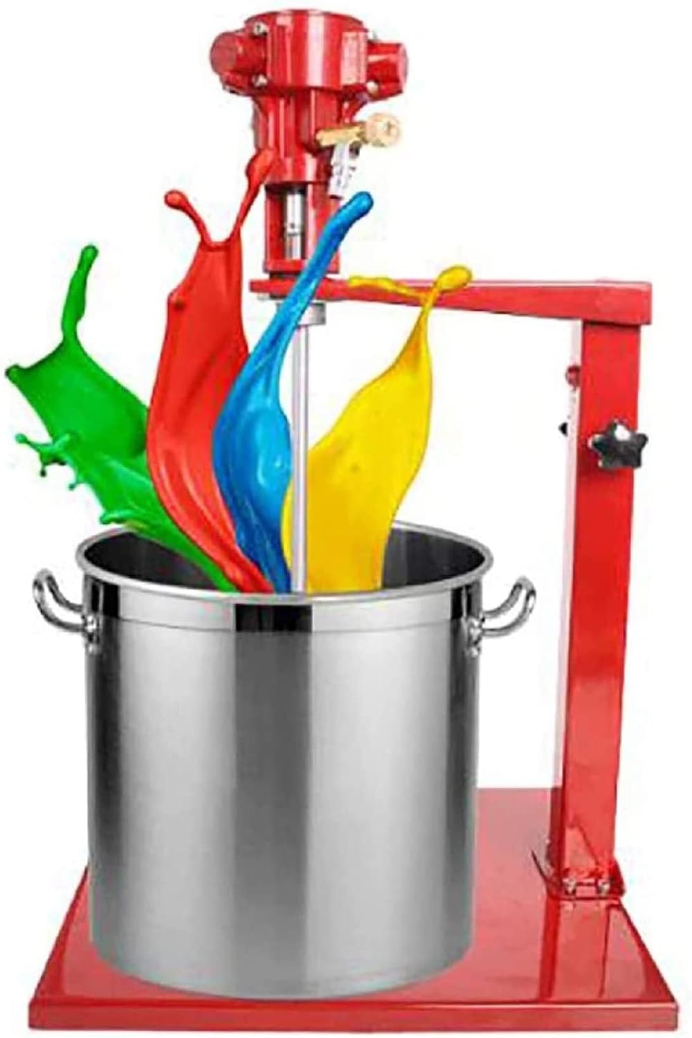 5 Gal/20LStainless Steel Automatic Lifting Mixer Paint Stirring Machine,Adjustable Height, Desktop Vertical Air Mixer, Ink Mixing Machine
