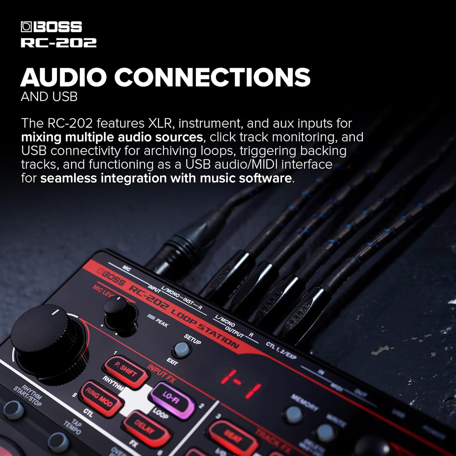 BOSS RC-202 Loop Station | Fingertip Looping for Progressive Music Creators | Two Stereo Tracks | 64 Phrase Memories | USB Audio/MIDI Interface | For Club Performers, Electronic Musicians & Beatboxers