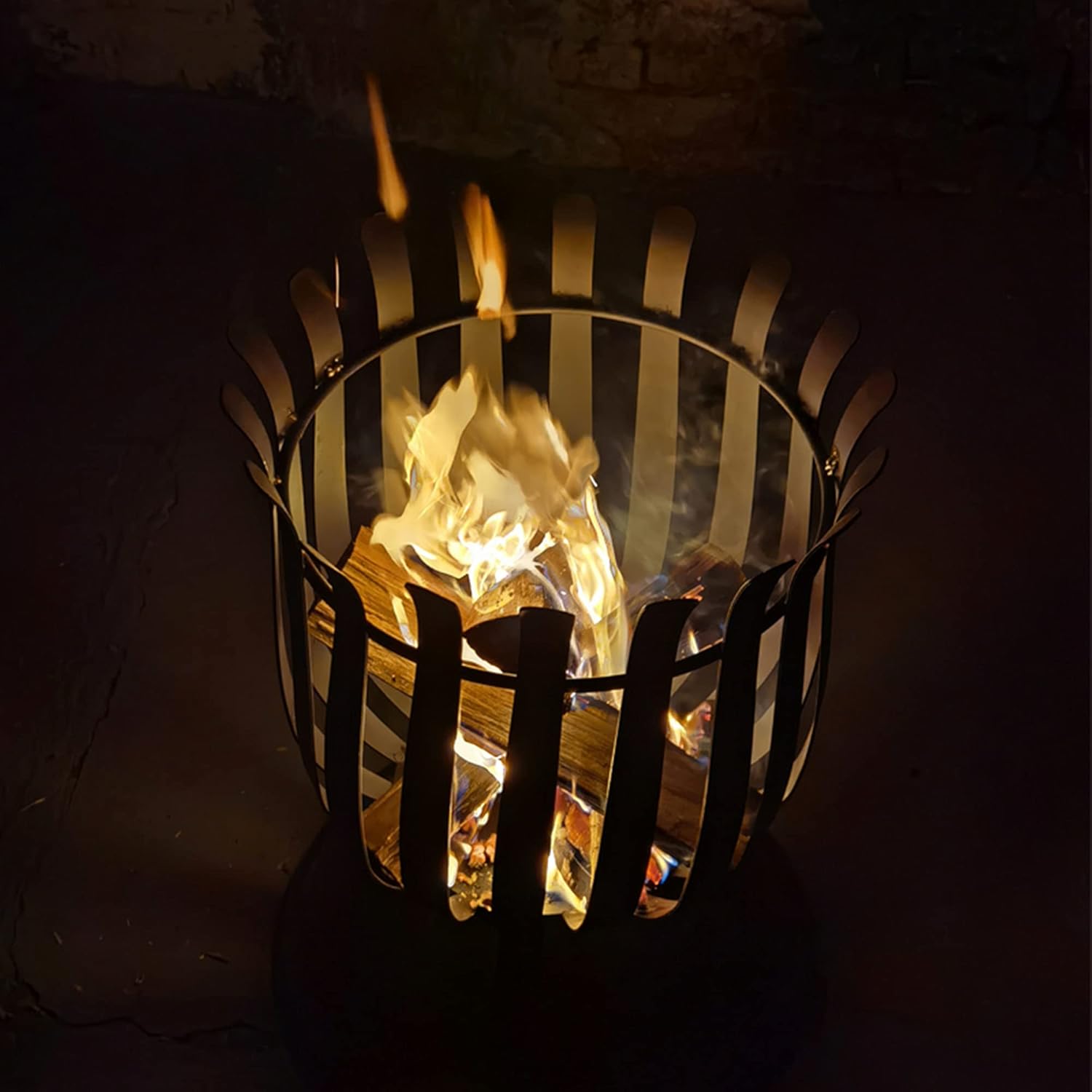 Fire Pit Portable Outdoor Fire Pits, Wood Burning Steel BBQ Grill Firepit Bowl for Patio, d, Camping, Picnic, Bonfire, Garden