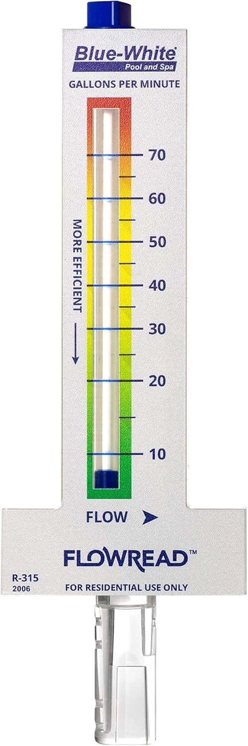 Blue-White FLOWREAD® R-315, 10-70 GPM, Acrylic Flow Meter for 1.50