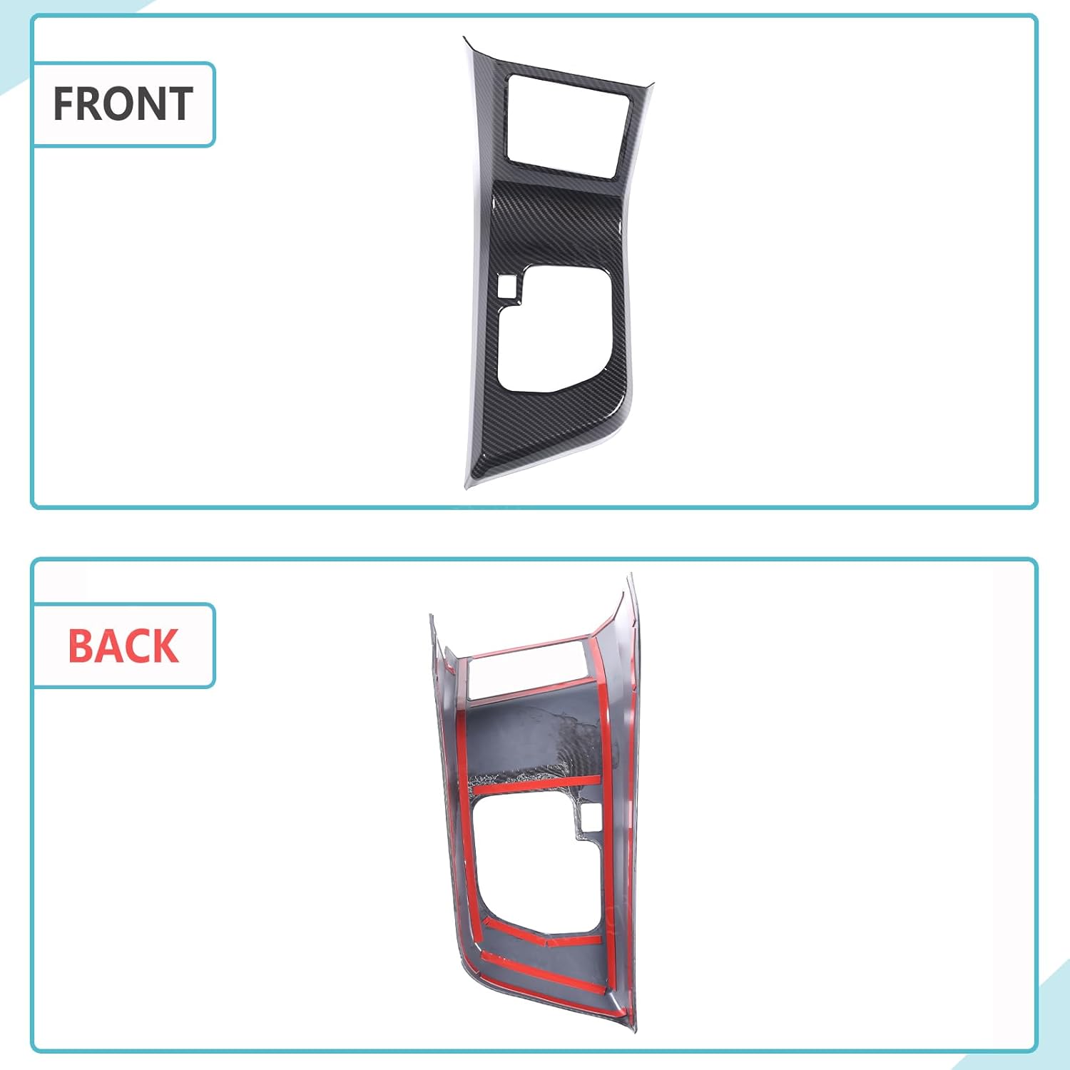 Aunginsy Center Console Gear Shift Panel Trim Cover Compatible with Toyota Tundra/Sequoia 2007-2013 Car Central Control Gear Shifter Box Panel Protector Frame Decorative Cover ABS Interior Accessories