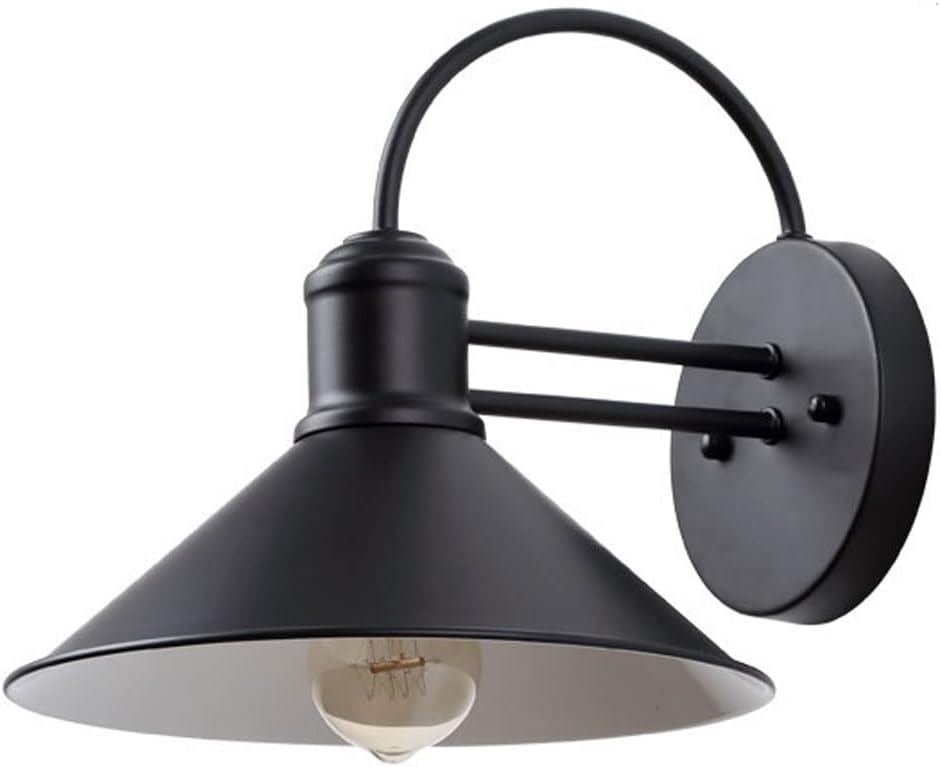 American Vintage Outdoor Wrought Iron Landscape Wall Lamp, Waterproof Courtyard Wall Mount Exterior Lighting Lantern Fixture, for Cafe, Outdoor Balcony Decor Wall Light (E27)