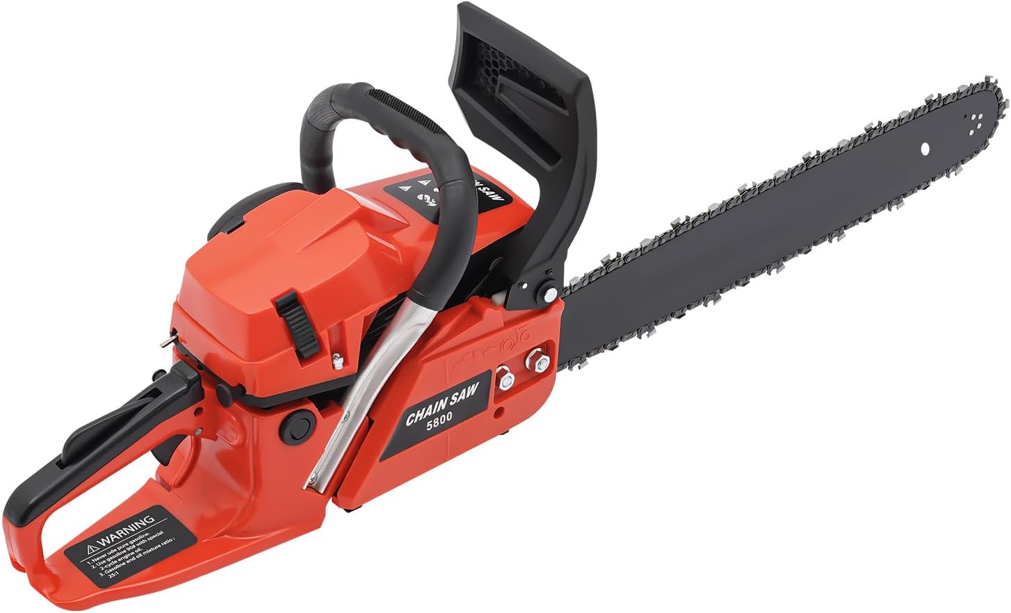 58CC Gasoline Chainsaw 20 Inch Gas Powered Chainsaw Cutting Wood Gas Sawing Chain Saw Set 2.6KW Gasoline Handheld Cordless Chain Saws for Farm Garden and Ranch