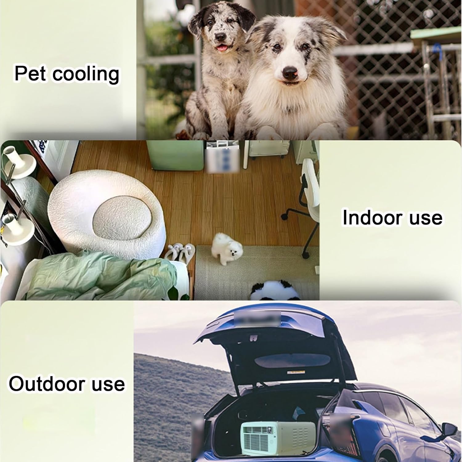 2200 BTU Portable Camping Air Conditioner Small Compressor Refrigeration Low Energy Air Cooler for Room Pets Outdoor Cooling(110v)