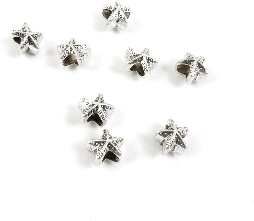 Jewelry Making Charms Antique Silver Tone Color Jewellery Charme Findingss Bulk Wholesale Suppliers Arts Crafts Q5NL1 Sea Star Starfish Loose Beads