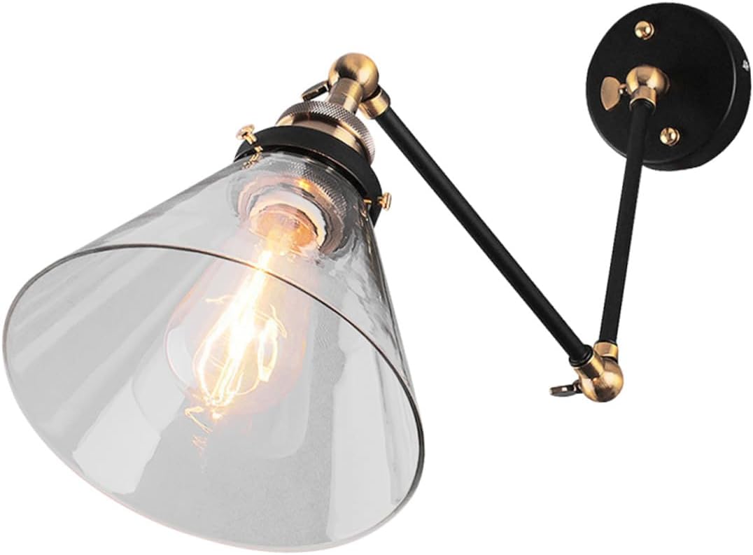 Extendable Swing Arm Wall Lamp Minimalist Wall Mount Light for Living Bedroom Office Easy to Install Flexible Angle Sconce Lighting Fixture