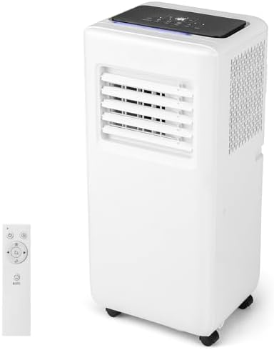 SIMOE 8000 BTU Air Conditioner Portable with Remote Control, Portable AC Unit for Room Up to 250 Sq. Ft., with Dehumidifier & Fan mode, Sleep Mode, 24H Timer, Installation Kit for Home/Office/Dorms