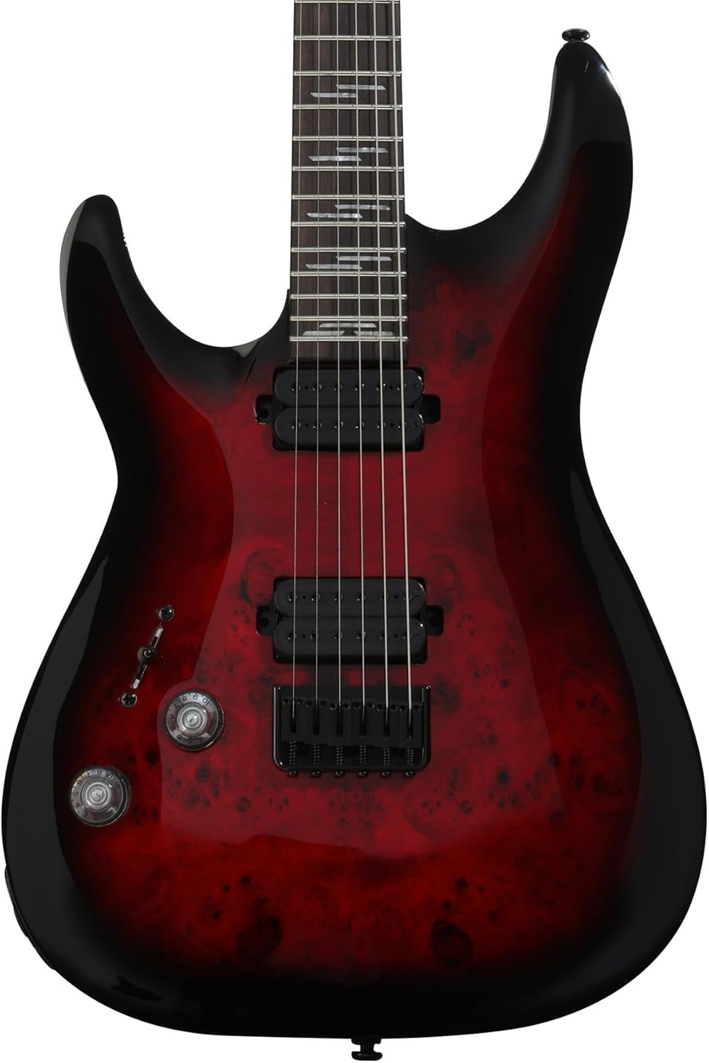Schecter Omen Elite-6 Left-handed Electric Guitar - Black Cherry Burst