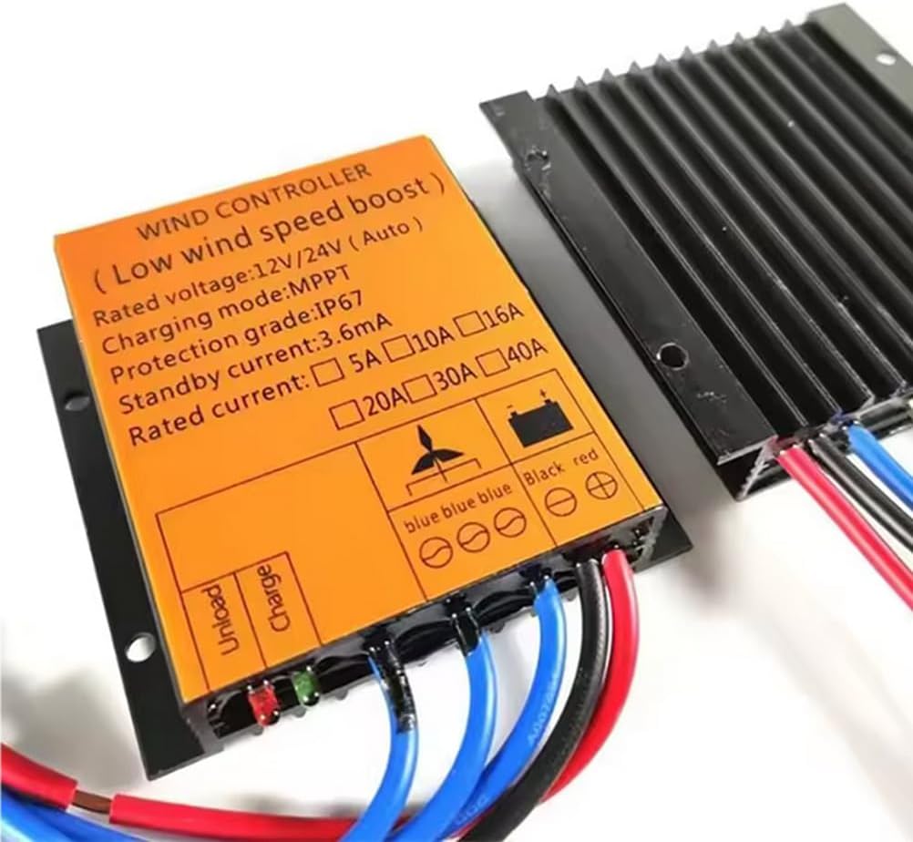 12V,HYZHANHONG Hybrid Wind Solar Controller, MPPT Auto Match 12V 24V 48V Regulator Optional Bluetooth App for Hybrid Power System(2400W )