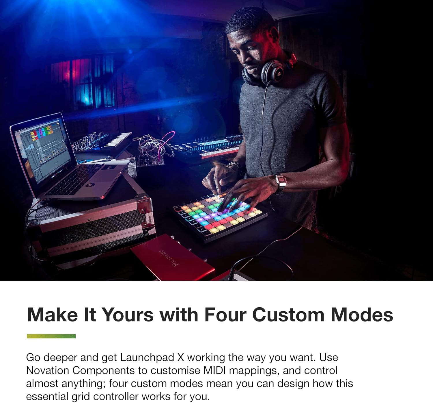 Novation Launchpad X MIDI Grid Controller for Ableton Live/Logic Pro — Easy Controls, Dynamic Note Playing, Scale Modes