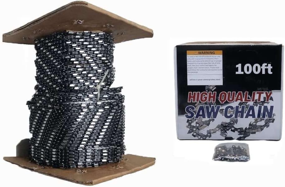 100ft Roll Chainsaw Chain 3/8 Low Profile .050 Gauge Full Chisel